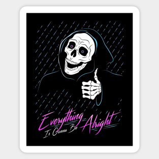 Grim Reaper Everything Is Gonna Be Alright Thumbs Up Sticker